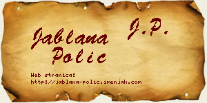 Jablana Polić vizit kartica